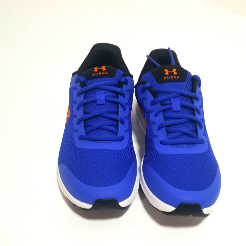 Under armour new grade school shoes blue with orange